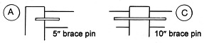 line art of brace pins